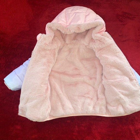 Wonder Nation Baby & Toddler Girls Reversible Bubble Jacket - Picture 4 of 8